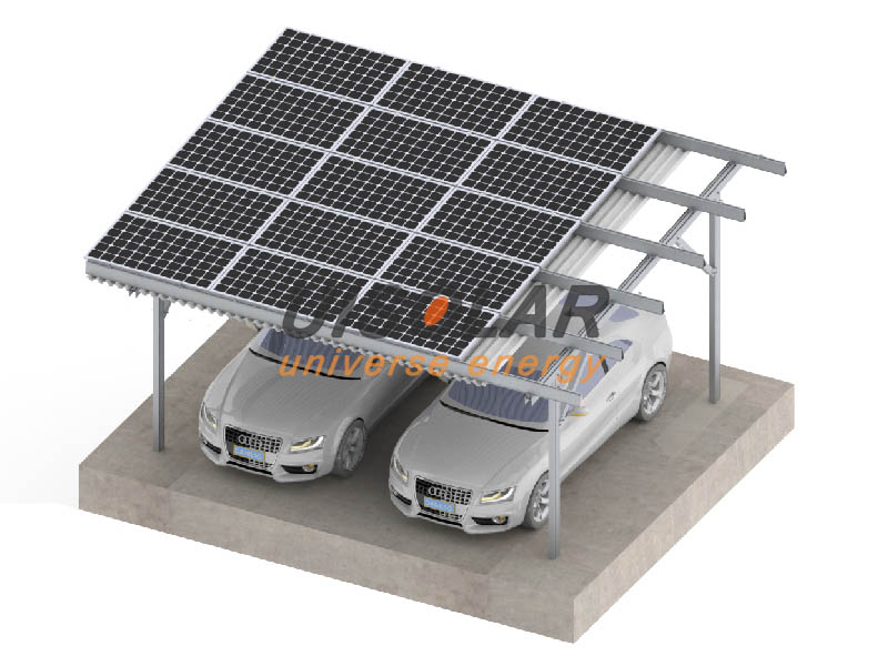 100kw Solar carports afgewerkte installatie 